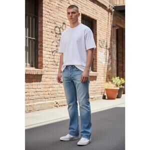 Diesel Safado 0802I Jeans W29 L32 Light Wash Slim Straight Distressed Denim